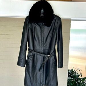 LEATHER thermo insulated jacket